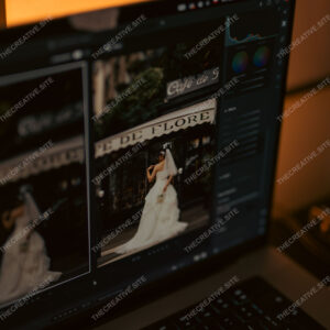Editing Paris Bride Portrait at Café Flore