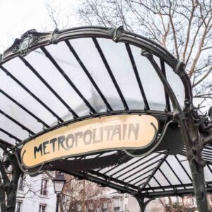 Art Nouveau Paris Metro Entrance Roof Detail