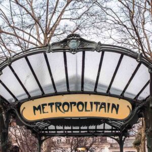 Art Nouveau Paris Metro Entrance Roof Detail