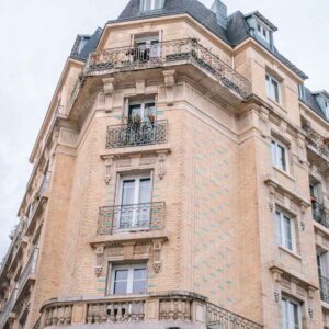 Elegant Parisian Corner Building With Balconies