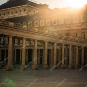 Sunflare Over Parisian Neoclassical Architecture