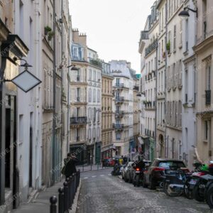 Evening View of a Busy Paris Street