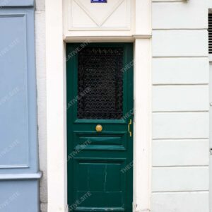 Paris Door Number 20 in Green Wood