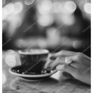 Luxury Diamond Rings with Coffee