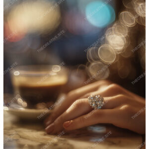 Luxury Diamond Rings with Coffee