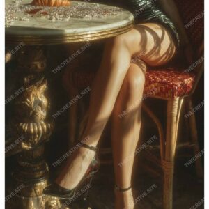 Luxury Parisian Legs Closeup with High Heels