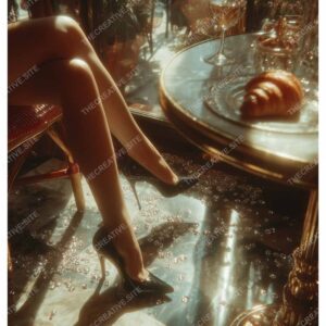 Paris Cafe Mood Wall Poster – Luxury Life & Cinematic Style