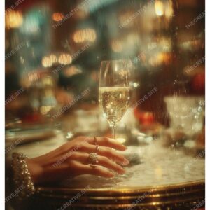 Paris Cafe Champagne, Diamond Jewelry & Glamour Poster
