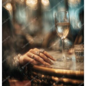 Paris Cafe Champagne, Diamond Jewelry & Glamour Poster