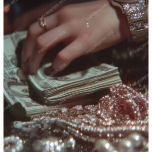 Luxury Hand, Diamonds, Cash & Watch Fashion Poster