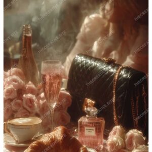 Paris Pink Champagne Breakfast Elegance